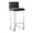 Gray, variant on Pangea Home Dexter 30" Modern Faux Leather & Polished Steel Bar Stool in Black