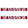 thumbnail image 2 of Icon Sports Officially Licensed U.S. Soccer Scarf – Modern Geometric Knit with Club Crest, 2 of 3