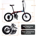 thumbnail image 3 of Fomas 20 inches Folding City 8 Speed Bike Aluminum Frame Shimano Shifters Bicycle, 3 of 9