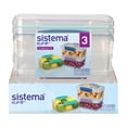 thumbnail image 2 of Sistema KLIP IT Food Storage Containers | 1 L | Stackable Food Prep Container with Airtight Lids | BPA-Free | Colourful Clips | 3 Count [81613-T], 2 of 5