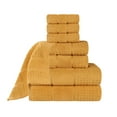 thumbnail image 3 of Superior Zero Twist Cotton Waffle Border 8-Piece Towel Set, Gold, 3 of 13