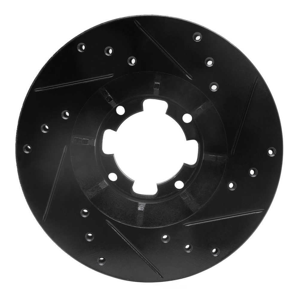 Dynamic Friction Company 633-13000L DFC Brake Rotor - Drilled And Slotted - Black