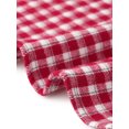 thumbnail image 5 of INSPIRE CHIC Women's Plaid Shirts Point Collar Button Down Blouses Dark Red White XS, 5 of 6