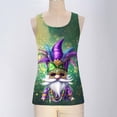 thumbnail image 3 of Tbopshirt Mardi Gras Tank Tops Carnival Graphic Round Neck Casual Sleeveless Summer Shirts Womens,XL, 3 of 5