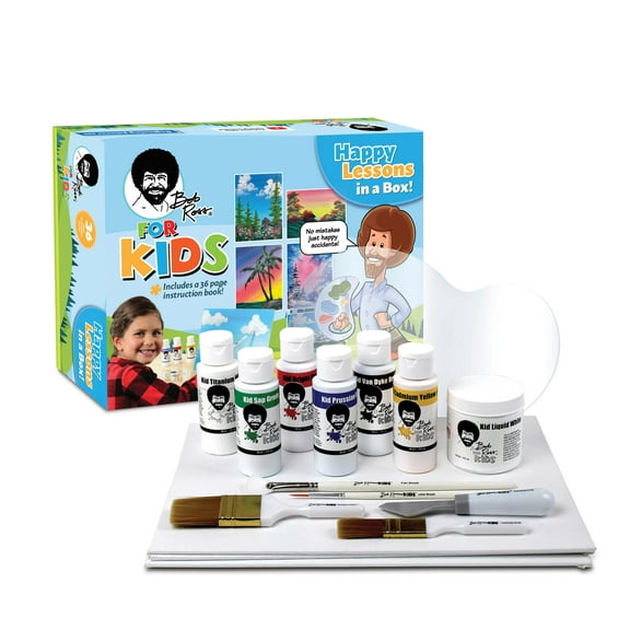 Bob Ross, Happy Lessons, Kids, Painting, Art & Craft Kit, 6 Piece