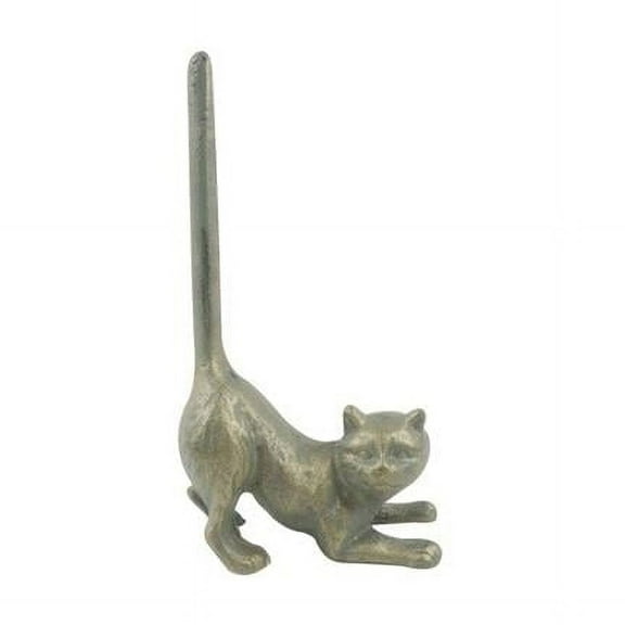 10 x 3 x 5 in. Antique Bronze Cast Iron Cat Paper Towel Holder