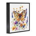 thumbnail image 3 of Stupell Industries Bohemian Garden Flowers & Butterfly Black Framed Giclee Art, 12 x 12, by LSR Design Studio, 3 of 8