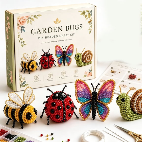 3D Beaded Animal Kit, Handmade Beadwork Art Craft Set, Beginner Friendly Craft Thoughtful Present for Birthdays, Holidays