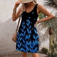 thumbnail image 6 of gljltg Women's Casual Summer Boho Beach Dress with Pockets, V Neck Loose Tank Style, Polyester Fabric Lightweight Breathable, Casual Party Beach Outfit, Easy Care Hand Washable, 6 of 7