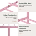 thumbnail image 4 of Amolife Twin Size Metal Platform Bed Frame With Vintage Butterfly Pattern Headboard & Footboard, Pink, 4 of 8