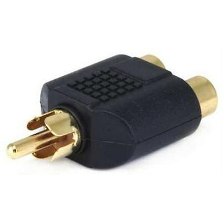 RCA Plug to RCA Jack x2 Splitter Adapter 10 Pack