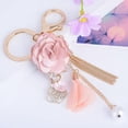 thumbnail image 2 of Llavero con borla y colgante de perla, accesorio de joyería con dijes, ideal para cumpleaños, Acción de Gracias, Navidad, llavero, bolso o decoración de coche., 2 of 5