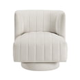 thumbnail image 3 of Lexicon Joyce Textured Fabric Swivel Chair in Beige, 3 of 10