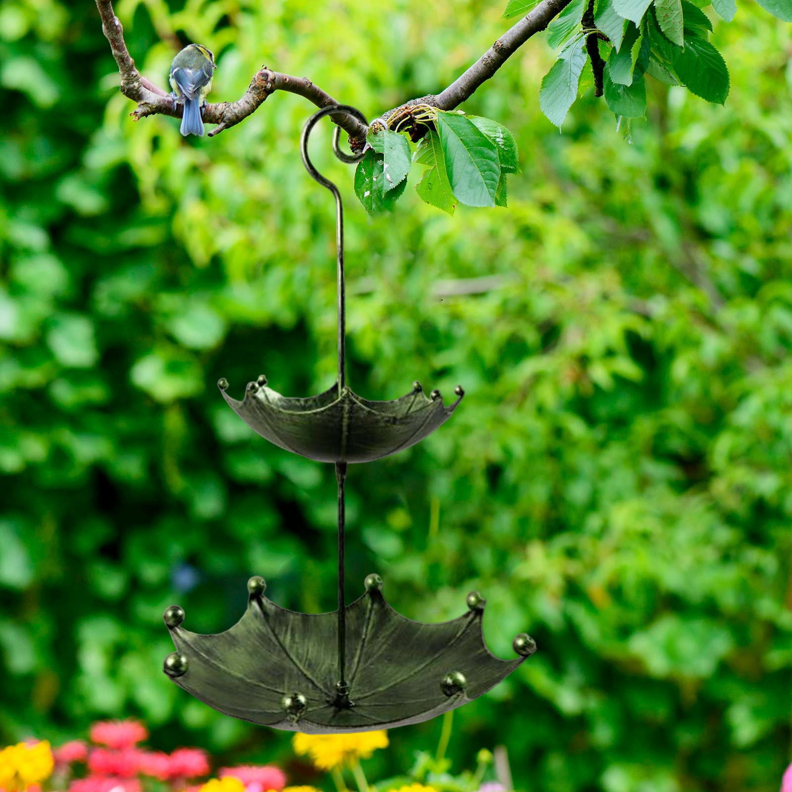 Dualoai Bird Feeder Outdoor Hanging Bird Bath for Park Hummingbird Wildbird Drinking