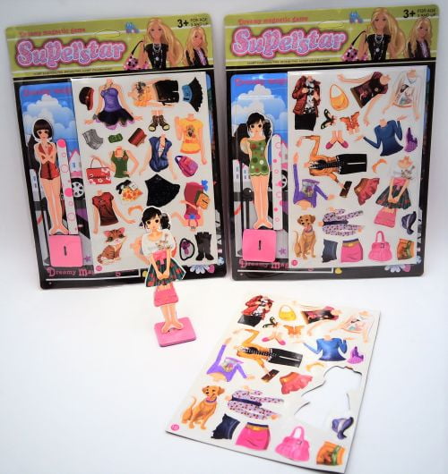 GIRL FUN TOYS College Night Out On The Town Magnetic Paper Doll Styles Will Vary