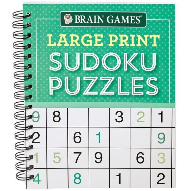brain games large print brain games large print sudoku puzzles green other walmart com