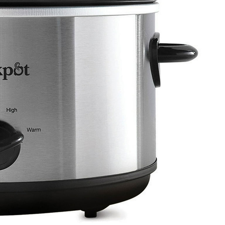 Crock-Pot 4.5 Quart Silver Manual Slow Cooker with Keep-Warm