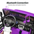 thumbnail image 4 of Hikiddo 2-Seater Ride on Car Truck, 24V 4WD Ride on Toy Electric Car for Kids Boys w/Remote, Bluetooth - Purple, 4 of 10