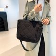 thumbnail image 3 of Bolso Mano Con Entramado Diamantes Hobo Acolchado Múltiples Bolsillos para Mujer, 3 of 9