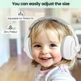 thumbnail image 3 of UQN 2-in-1 Baby Ear Muffs Noise Protection, Noise Canceling Headphones for Baby & Toddler 0-36 Months, Adjustable Headband, Hearing Protection Earmuffs in Plane & Improves Sleep - White, 3 of 9