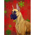 thumbnail image 1 of 11 x 15 Po. Drapeau de Noël Great Dane Flocons de Neige Rouges et Verts, Taille Jardin, 1 of 1