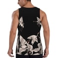 thumbnail image 3 of Easygdp Japanese White Crane Men's Tank Top, Sleeveless Muscle T Shirts, Breathable, Quick-Dry, Loose for Gym, Running, Fitness - Large, 3 of 9