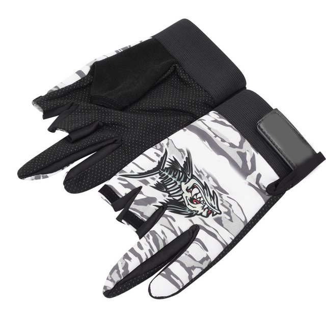 Guantes de pesca, guantes de pesca sin dedos antideslizantes cómodos transpirables de neopreno guantes multifuncionales