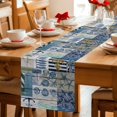 thumbnail image 5 of Vintage Ocean Table Runner 72 Inches, Nautical Anchor Sailboat Marine Life Watercolor Bed Runner Dresser Scarves Tabletop for Indoor Outdoor Parties/Ceremony/Banquet, 14" x 72", 5 of 9
