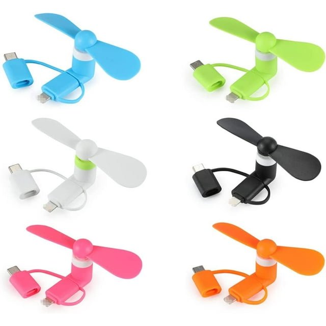 Mini ventilador para teléfono celular A Plus 3 en 1 compatible con iPhone/Android