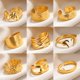 thumbnail image 2 of Anillos de acero inoxidable 316L para mujer, anillos anchos con patrón de retrato chapado en oro, accesorios de joyería de calidad de lujo, envío gratis, 2 of 4