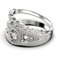 thumbnail image 4 of Decorative Ornament 1.75 Carat Round Cut Diamond Moissanite Unique Engagement Ring, Wedding Ring in 925 Sterling Silver With 18k White Gold Plating Promise Ring, Bridal Rings Set, 4 of 4