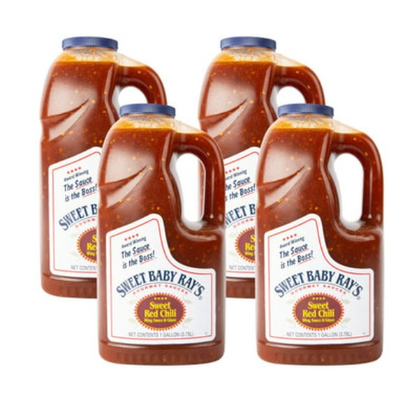 Sweet Baby Ray's 1 Gallon Sweet Red Chili Pepper Wing Sauce and Glaze - 4/Case