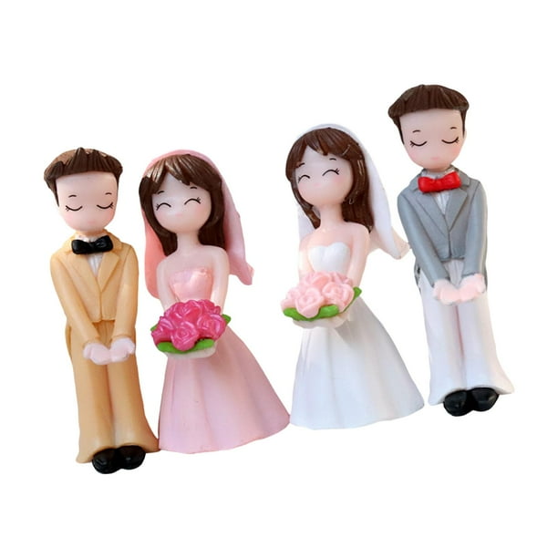 Adornos para tartas de boda, muñecos, mini escenas, personas, novios, figuras para proyectos de bricolaje, San Valentín