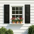 thumbnail image 2 of Spaco Square-Panel Exterior Louvered Shutters, Weather-Resistant Polypropylene, Easy DIY Installation & Low Maintenance, Indoor/Outdoor Use, Vinyl/Brick Compatible, 14"W×35"H, Black, 2 of 5