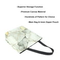 thumbnail image 3 of FORMRS Womens Canvas Tote Bag with Zipper Inner Pocket Shoulder Handbag, Gray Marble Pattern, 3 of 7