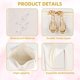 thumbnail image 3 of Personalized Initial Makeup Bag, Preppy Patch White Cosmetic Bag PU Leather Waterproof Make Up Bag with Chenille Letter Makeup Pouch for, 3 of 5