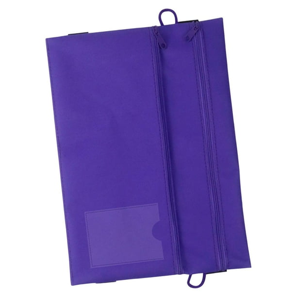 Estuche para bolígrafos Estuche con cremallera Bolígrafo Cosmético Tarjetas para Archivo de almacenamiento Violeta Soledad Estuche para lápices