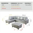 thumbnail image 2 of GCF Tyisha 103.5'' Sectional Sofa with Storage Ottoman, Left & Right Hand Facing, Leather Upholstered, 2 of 4