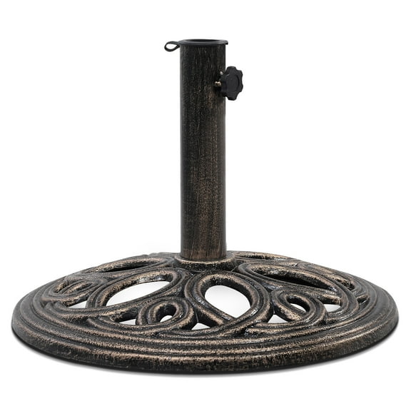 BLACK JAGUAR 18"Round Umbrella Base Stand Cast Iron Heavy Duty 23lbs