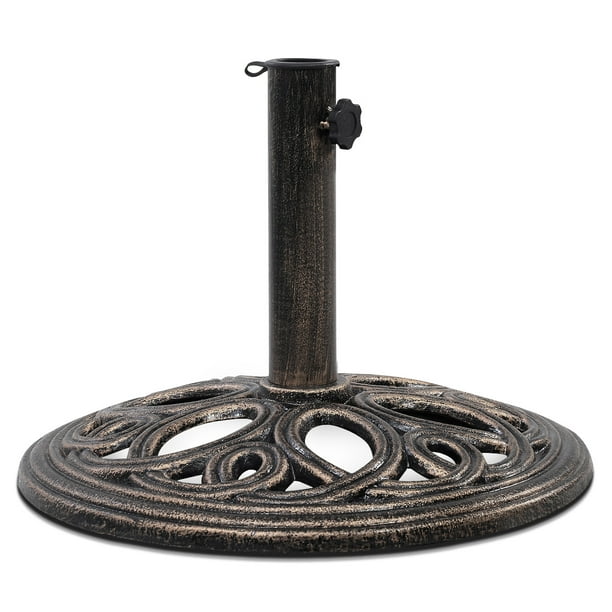Patiojoy 18"Round Umbrella Base Stand Cast Iron Heavy Duty 23lbs