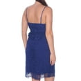thumbnail image 2 of GUESS $128 Womens New 1442 Blue Lace Cut Out V Neck Sheath Dress 4 B+B, 2 of 2