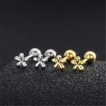 thumbnail image 6 of 18G Tiny Flower Stud Cartilage Earrings for Women 925 Sterling Silver Mini Cute Daisy 3mm Ball Barbell Screw Back Studs Sleeper Tragus Post Minimalist Hypoallergenic Piercing Body Jewelry, 6 of 6