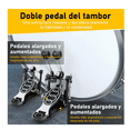 thumbnail image 2 of Doble Pedal Bombo Cadena Ajustable 34-48cm Aluminio para Batería, 2 of 5