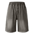 thumbnail image 5 of CAIXIA Boys Jeans Shorts Size 12 Wide Leg Denim Shorts Knee Length High Elastic Waisted Jorts Kids Elastic Y2k Trendy School Bermuda Shorts Streetwear Preppy Clothes with Pockets, 5 of 7