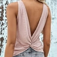 thumbnail image 7 of QUINDOS Tank Tops for Women Plus Size Summer Pink Exercise Fashion Sleeveless Color V-Neck Blouse Womens Camisoles, 7 of 7