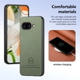 thumbnail image 4 of Designed for Google Pixel 9A Classic Case, Slim Leather Luxury Business PU Non-Slip Texture Grip Shockproof Bumper Protective Phone Cover Men Women For Google Pixel 9A,Green, 4 of 9