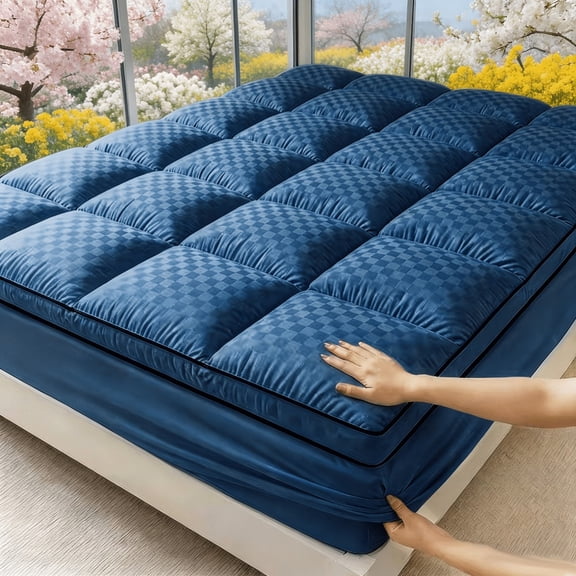 Mattress Topper with Thickened Deep Pocket - Breathable and Comfortable for Heat-Prone Sleepers, available in various sizes