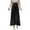 Black, variant on Skirts for Women Solid Color Elastic High Waist Versatile Flowy Swing A Line Midi Skirt Casual Daliy Wear(Light Gray,XL)