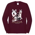 thumbnail image 2 of Wild Bobby, If It's Not an Alaskan Malamute It's Just a Dog Gift, Men Long Sleeve Shirt, Maroon, Medium, 2 of 4