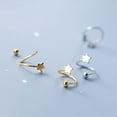 thumbnail image 5 of Cute Star Helix Climber Crawler Earrings Sterling Silver 925 Lucky Star Cartilage Wrap Cuffs Earring Screw Ball Ear Studs Dainty Jewelry Gifts for Women, 5 of 5